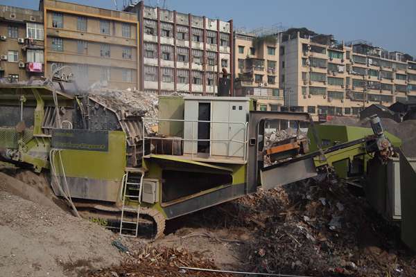 建筑垃圾移動(dòng)破碎站